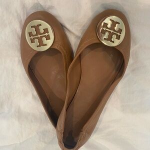 Tory Burch Tan Miller Ballet Flats
